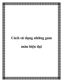 Cách sử dụng những gam màu hiện đại