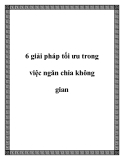 6 giải pháp tối ưu trong việc ngăn chia không gian