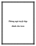 Phòng ngủ tuyệt đẹp dành cho teen