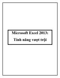Microsoft Excel 2013: Tính năng vượt trội