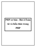 PHP cơ bản - Bài 2:Toán tử và biểu thức trong PHP