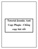 Tutorial Joomla: Anti Copy Plugin - Chống copy bài viết