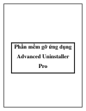 Phần mềm gỡ ứng dụng Advanced Uninstaller Pro