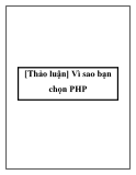 Vì sao bạn chọn PHP