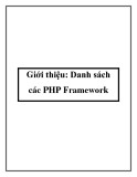 Giới thiệu: Danh sách các PHP Framework