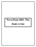 PowerPoint 2003- Thủ thuật cơ bản