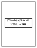 Phân biệt HTML và PHP