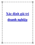 Cách xác định giá trị doanh nghiệp 