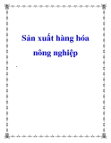 Sản xuất hàng hóa nông nghiệp 