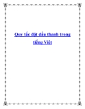 Quy tắc đặt dấu thanh trong tiếng Việt