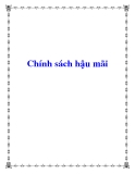 Chính sách hậu mãi 