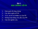 Bài 1. Đại cương về PR