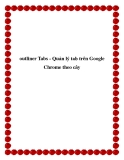 outliner Tabs - Quản lý tab trên Google Chrome theo cây