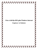 Chia sẻ dữ liệu RSS giữa Windows Internet Explorer và Outlook