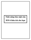 Tính năng bảo mật của IOS 6 hữu ích cho bạn