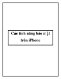 Các tính năng bảo mật trên iPhone