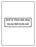 [iOS 6] Thêm tính năng tìm lại thiết bị đã mất