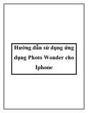 Hướng dẫn sử dụng ứng dụng Photo Wonder cho Iphone