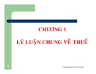 Lý luận chung về thuế