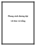 Phong cách đương đại với đen và trắng