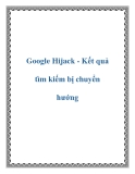 Google Hijack - Kết quả tìm kiếm bị chuyển hướng