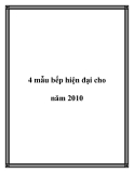 4 mẫu bếp hiện đại cho năm 2010