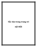 Sắc tím trong trang trí nội thất