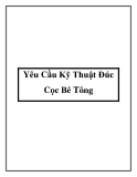 Yêu Cầu Kỹ Thuật Đúc Cọc Bê Tông