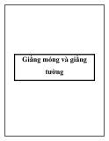 Giằng móng và giằng tường