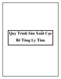 Quy Trình Sản Xuất Cọc Bê Tông Ly Tâm