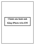 Cách chỉnh sửa hình ảnh bằng iPhoto trong iOS