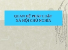 QUAN HỆ PHÁP LUẬT XÃ HỘI CHỦ NGHĨA