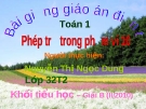 Phép trừ trong phạm vi 10