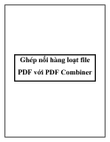 Ghép nối hàng loạt file PDF với PDF Combiner