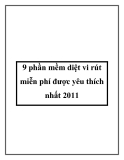 9 phần mềm diệt vi rút miễn phí được yêu thích nhất 2011