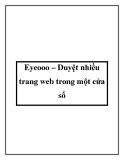 Eyeooo – Duyệt nhiều trang web trong một cửa sổ