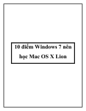 10 điểm Windows 7 nên học Mac OS X Lion