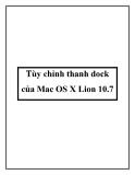 Tùy chỉnh thanh dock của Mac OS X Lion 10.7