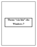 Theme “cáo lửa” cho Windows 7