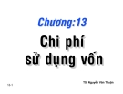 Chương 13 - Chi phí sử dụng vốn