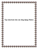 Tạo shortcut cho các ứng dụng Metro