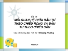 Đề tài " MỐI QUAN HỆ GIỮA ĐẦU TƯ THEO CHIỀU RỘNG VÀ ĐẦU TƯ THEO CHIỀU SÂU "