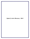 Quản lý Active Directory - Bài I