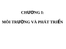 Tài liệu về Môi trường và phát triển