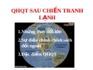 Quan hệ quốc tế sau chiến tranh lạnh