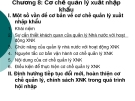 Cơ chế quản lý xuất nhập khẩu