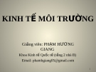 Bài giảng kinh tế môi trường