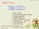 Bài giảng môn học Tâm lý học