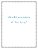 Những bài học marketing từ “Arab Spring”