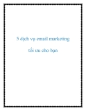 5 dịch vụ email marketing tối ưu cho bạn